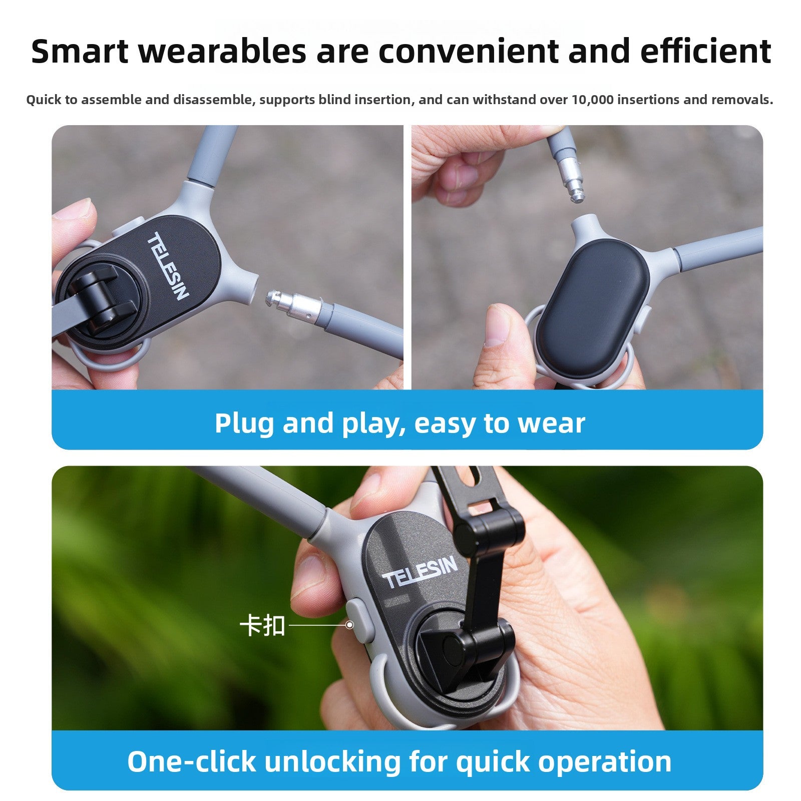 Telesin Magsafe Magnetic Neck Mount for Mobile Phone filming